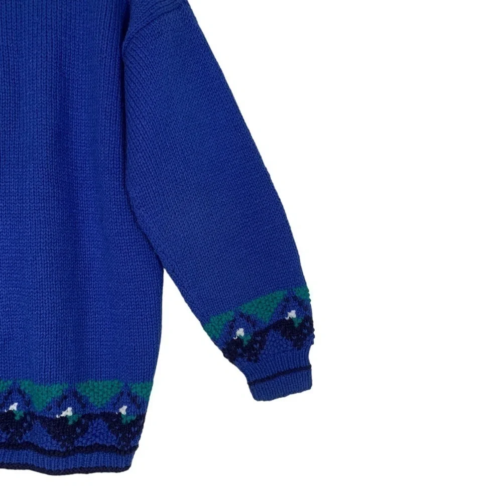 Vintage Gina Peters Cottagecore Knit Cardigan Sweater Size Medium - Picture 8 of 11
